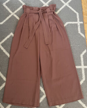 Dynamite - High Waisted Wide Leg Cropped Pants - Dusty Rose (L/G - 12)